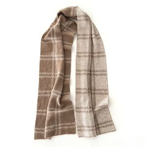 Everlane The Alpaca Patterned Scarf Wheat/Taupe Unisex